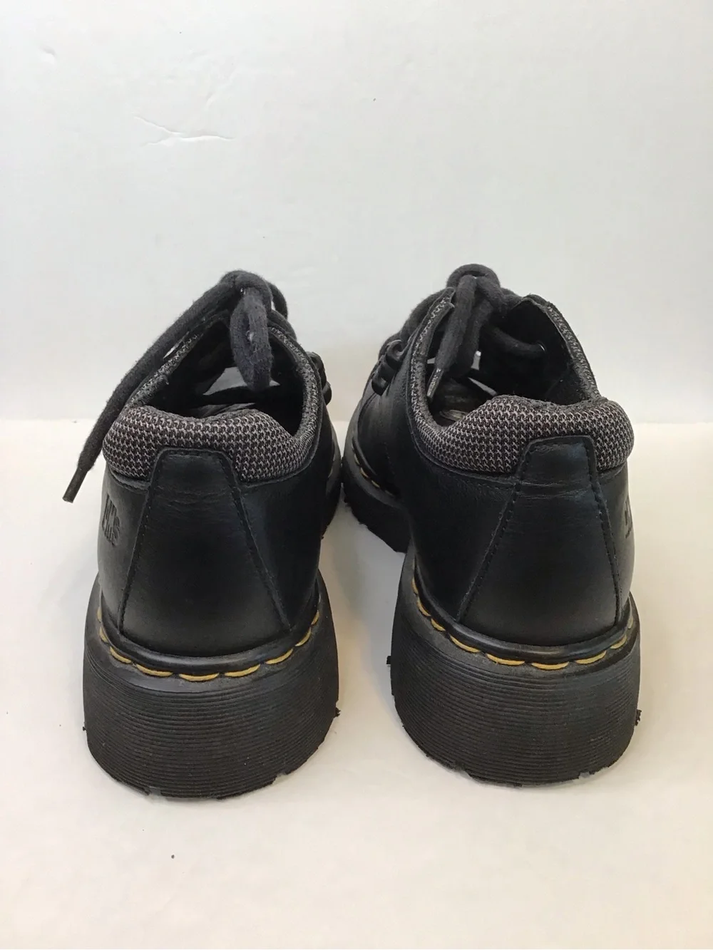 Dr. Martens Men's Vintage Y2K 9293 DM'S Black Leather Lace-Up Shoes 8